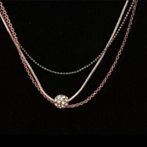 MIA Elegant Silver Necklace and Earring Set